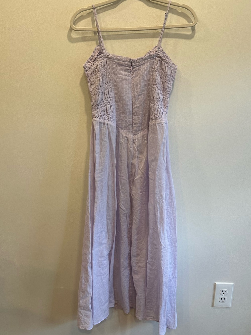 American Eagle AE Lavender Bella Bow Smocked Midi Dress XS NWT - Picture 3 of 7